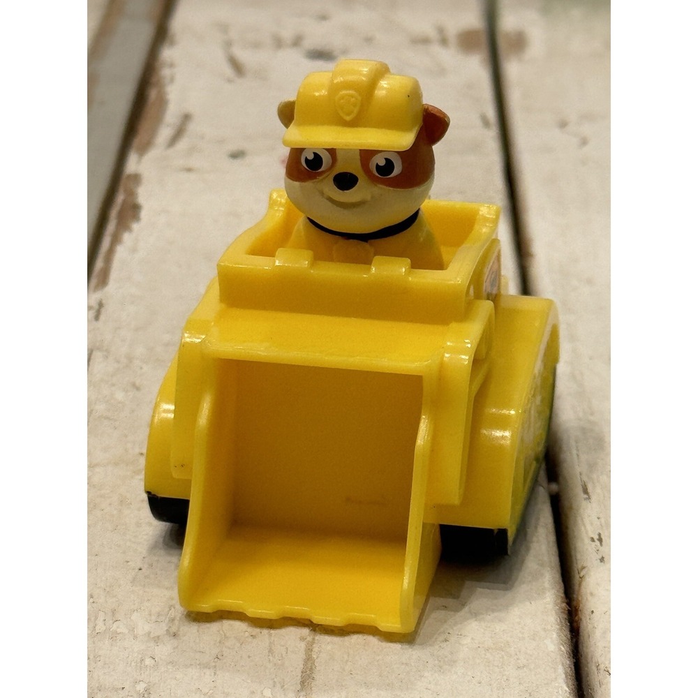 PAW Patrol Mini Racers Rubble Yellow Snow Plow Figure Spin Master No Snow